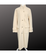 Mackintosh Long Cream Wool Coat Ladies Style 2108 Size 12 - $123.46 CAD