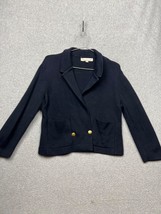 Ann Taylor Loft Womens Sweater Cardigan Santana Knit Blazer M Navy Nautical - £34.95 GBP