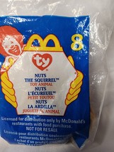  Ty Teenie Beanie Baby 1999 #8 Nuts The Squirrel New in Original Bag McD... - $8.90