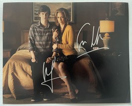 Freddie Highmore &amp; Vera Farmiga Autographed Signed &quot;Bates Motel&quot; 8x10 Photo COA - £79.00 GBP