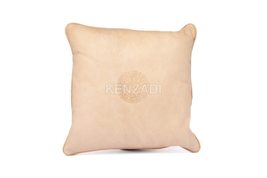 KENZADI Moroccan Handmade Leather Pillow Cases for Living Room, Sofa and Bed, Cu - £38.89 GBP