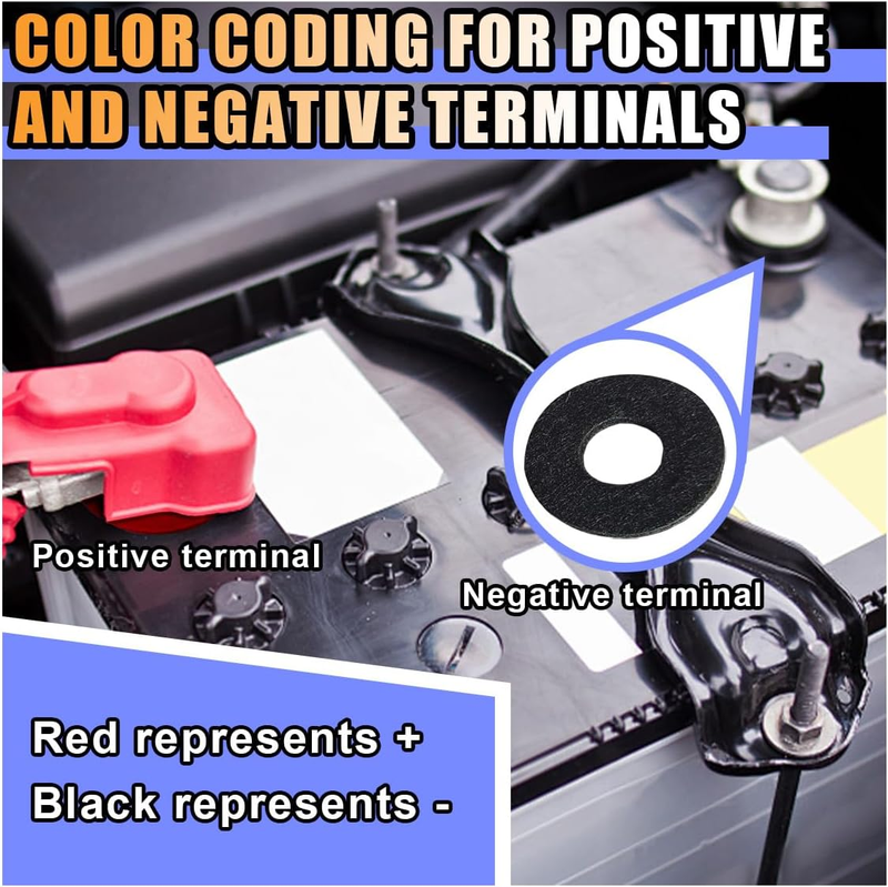 12PCS Battery Terminal Washer Pad, anti Corrosion Washers, Fiber Washers Battery Item image 4