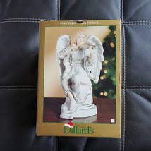 Dillard&#39;s Trimmings Christmas Porcelain Angel Winged Musical Violin Rare New Box - £31.96 GBP