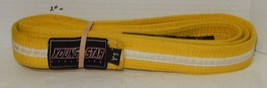 Young Star Taekwondo Yellow Karate Belt Judo Jiu jitsu Martial Arts Sz Y1 - €12,94 EUR