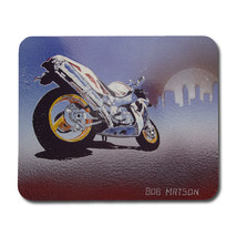 Bob Matson Motorcycle Art Mouse Pad - £15.34 GBP