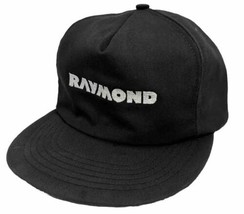 Vintage Raymond Hat Cap Snap Back Black P Caps One Size Made in USA Faded Mens - £14.00 GBP