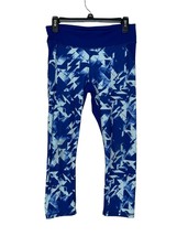 Under Armour Women&#39;s Leggings Fitted Heat Gear Low-Rise Blue White Size ... - $19.79