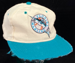 Vtg Florida Marlins Hat-MLB Starter The Natural Teal Snapback-Joe Robbie... - $656.51 MXN