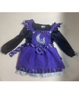 Halloween Costume Dress Cat Lady Witch Silver Purple 12-18 M Spirit Store - £7.17 GBP