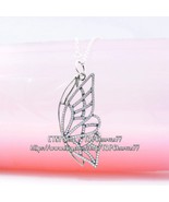 925 Sterling Silver Butterfly Pavé Pendant Necklace With Clear CZ Necklace  - $20.80 - $29.80