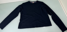 AYR Women&#39;s The Slushy Black Long Sleeve Pima Cotton Tee Size Large L - $728.70 MXN