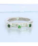 Chrome Diopside Unisex Gents Ladies Handmade Sterling 925 Silver Ring size 8.25 - $71.25