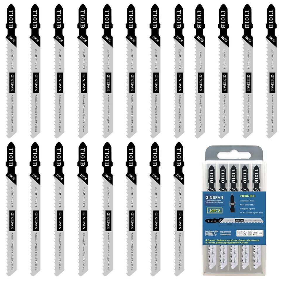 Jigsaw Blades T Shank 20PCS T101B with Case, Compatible with Bosch Black and - $21.85