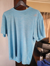 Reebok dry fit active gym shirt Medium Light Blue E32 - £11.64 GBP