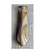 Irvine Park Men&#39;s Brown/Gold Silk Tie 59&quot;X3.75&quot; SKU 2795 - $14.03