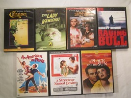 Lot Of 7 Dvd Classic Movies Raging Bull Taxi Driver Chinatown Place In Sun 12L7 - £17.94 GBP