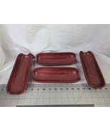 Pfaltzgraff USA Red Corn on the Cob Holder Lot of 4 - $24.95