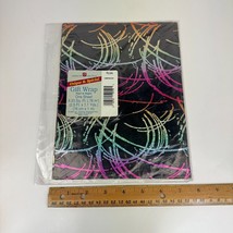 Vtg American Greetings Gift Wrap Sheet Black w Colorful Rainbow Metallic... - £8.72 GBP