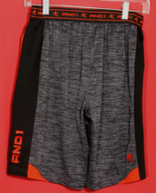 AND1 Basketball Knit Athletic Shorts Pockets Boys XL 14/16 Logo Black Re... - $13.56