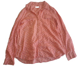 Linen Charter Club Luxury Pink Button Down Top - $14.03