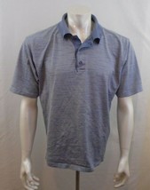 Dockers Blue Geometric Short Sleeve Men&#39;s Cotton Blend Polo Shirt Size Large - £7.43 GBP
