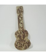 Vintage Argentina Guitar Wall Plaque Spanish Colonial Style Raised Scene... - $32.65