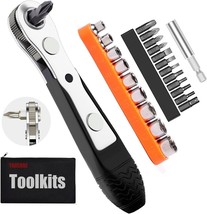 20in1 Right Angle Ratcheting Screwdriver Set, Upgraded mini ratchet set,... - $14.55