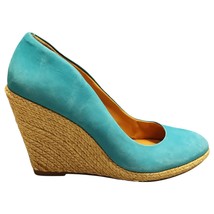 Schutz Espadrille Wedges Heels Womens US 10 Tan Green Suede Upper Rubber... - $22.99