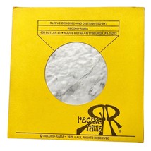 Record Rama Records Company Sleeve 45 RPM Vinyl Yellow 1975 Logo Pittsbu... - £7.82 GBP
