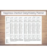 Instant Happiness Printable Planner with Checklists. Keep track of your ... - $2.00