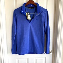 New Under Armour Ua Storm Golf Water Resistant Sweater Fleece Snap Mock Blue M - £28.63 GBP