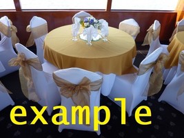59&quot; x 59&quot; Square Gold Overlay Tablecloth Lot of 29  ~ ranjacuj - $173.25