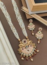 Indian Women Long pearl Necklace Set Gold plated Fashion Jewelry Wedding Gift - $32.35