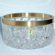 Waterford Crystal Lismore Reflection 8&quot; Bowl Gold Band 40027191 New - $318.90