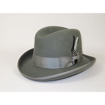Men Bruno Capelo Dress Formal Hat Australian Wool Homburg Godfather GF115 Gray image 3