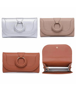 Women's Stylish Vegan Pebble Leather Demi Wallet - £31.27 GBP