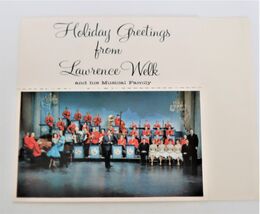 VTG Lawrence Welk 1964 Happy Holiday Note Ephemera Calendar Litho Bob Pl... - $19.99