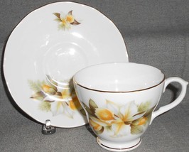 DUCHESS Bone China ORCHID PATTERN Cup and Saucer MADE IN ENGLAND - £15.49 GBP