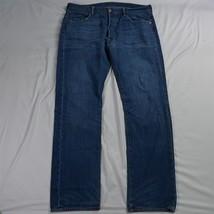 Levis 38 x 34 501 Original Button Fly Straight Distressed Denim Jeans - £25.05 GBP