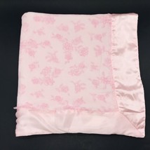 S L Home Fashions Floral Baby Blanket Rose Satin Binding Velvet Ruffle TJ Maxx - £12.05 GBP