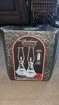 Set 2 Lamplight Farms Diamond Cut Small Petite Bordeaux 9&quot; Oil Lamps New... - £31.37 GBP