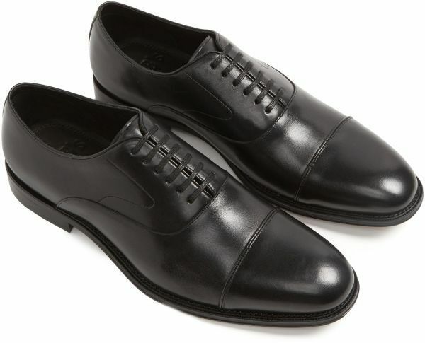 Customized Men's Oxford Shoes Black Premium Quality Leather Cap Toe Handmade