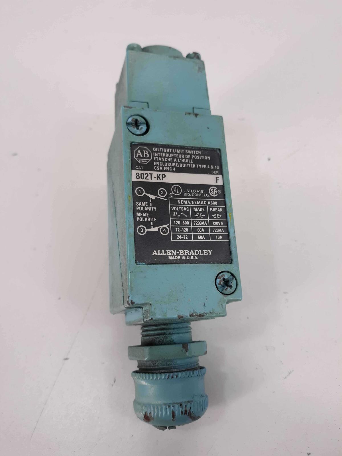 Primary image for Allen Bradley 802T-KP Ser. F Limit Switch Cosmetic Sign