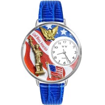 July 4th Patriotic Watch in Silver (Large) - £79.33 GBP