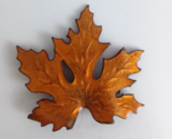 Beautiful Autumn/Fall Maple Leaf Enamel 2&quot; x 2.25&quot; Lapel Hat Pin Broach - $8.25