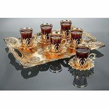 LaModaHome Turkish Arabic Tea Glasses Set, Fancy Vintage Handmade Set for Servin - £59.36 GBP