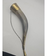 Vintage Drinking Horn with Brass Mount – Engraved Dedication to Ozzy Osb... - $256.37 CAD