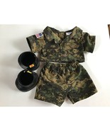 Build A Bear Military Fatigues Outfit Clothes Camouflage 3 Pieces Army M... - $13.46