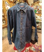 Kenneth Stevens Vintage 80&#39;s Denim Jean Button Front Shirt Men&#39;s Size XL... - $1,095.48 MXN