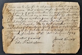 1724 antique COLONIAL DEED TRANS berwick me Marshland spencer handkerchi... - £212.64 GBP